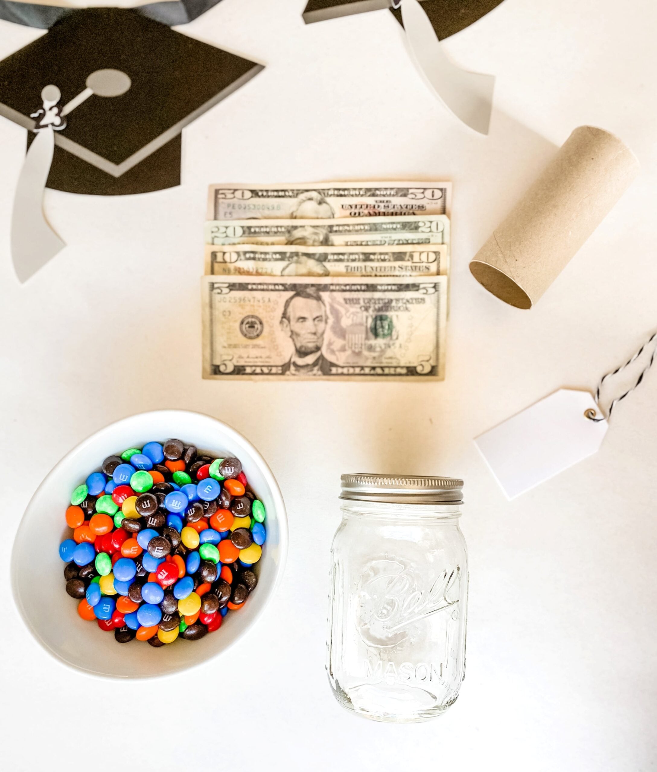 how to make a graduation candy jar with cash inside 