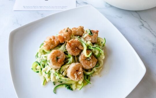 healthy shrimp scampi