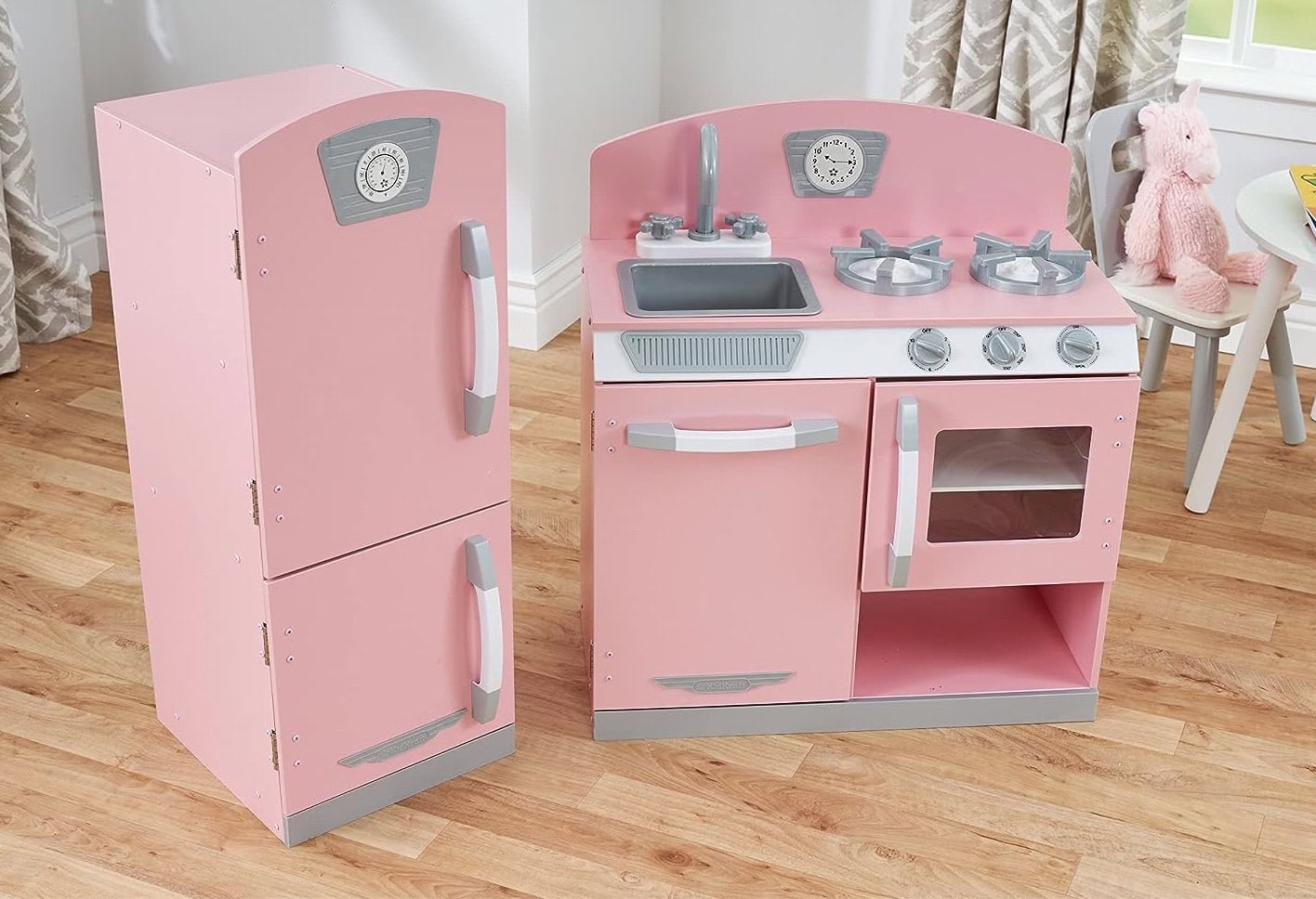 pink play kitchen 