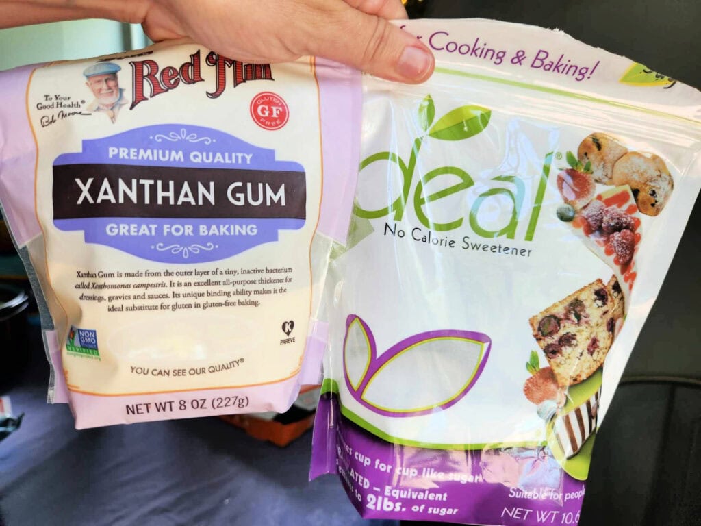 xantham gum and no calorie sweetener