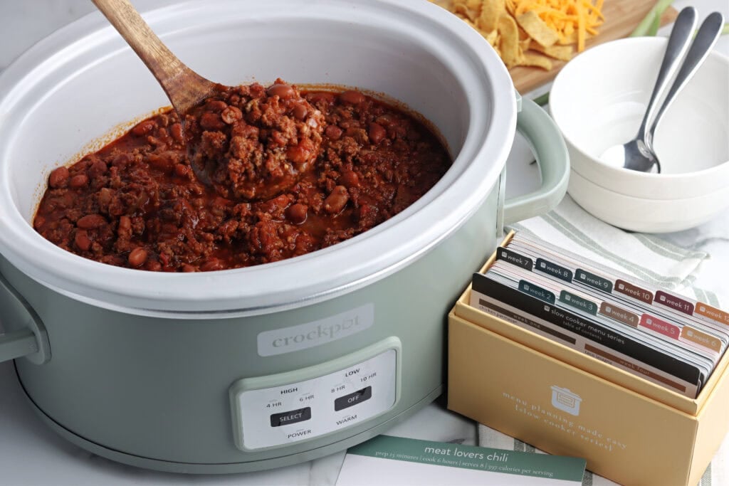 slow cooker meat lovers chili