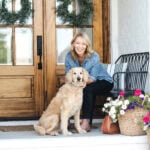 Laurie on the porch with Summit