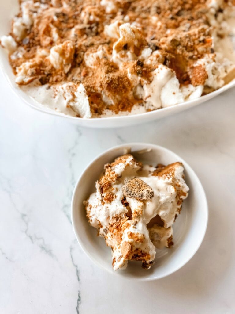 butterfinger dessert served in a bowl 