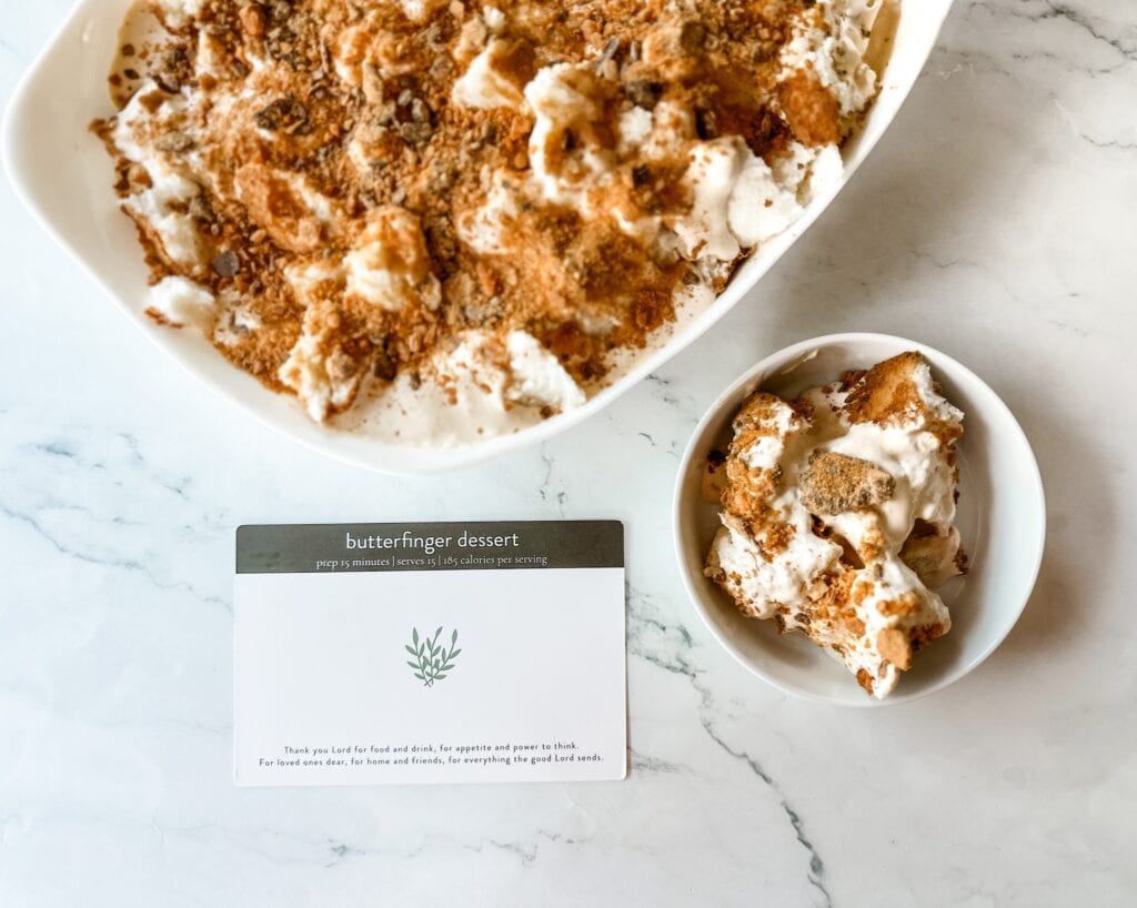 Butterfinger Dessert with Angel Food Cake