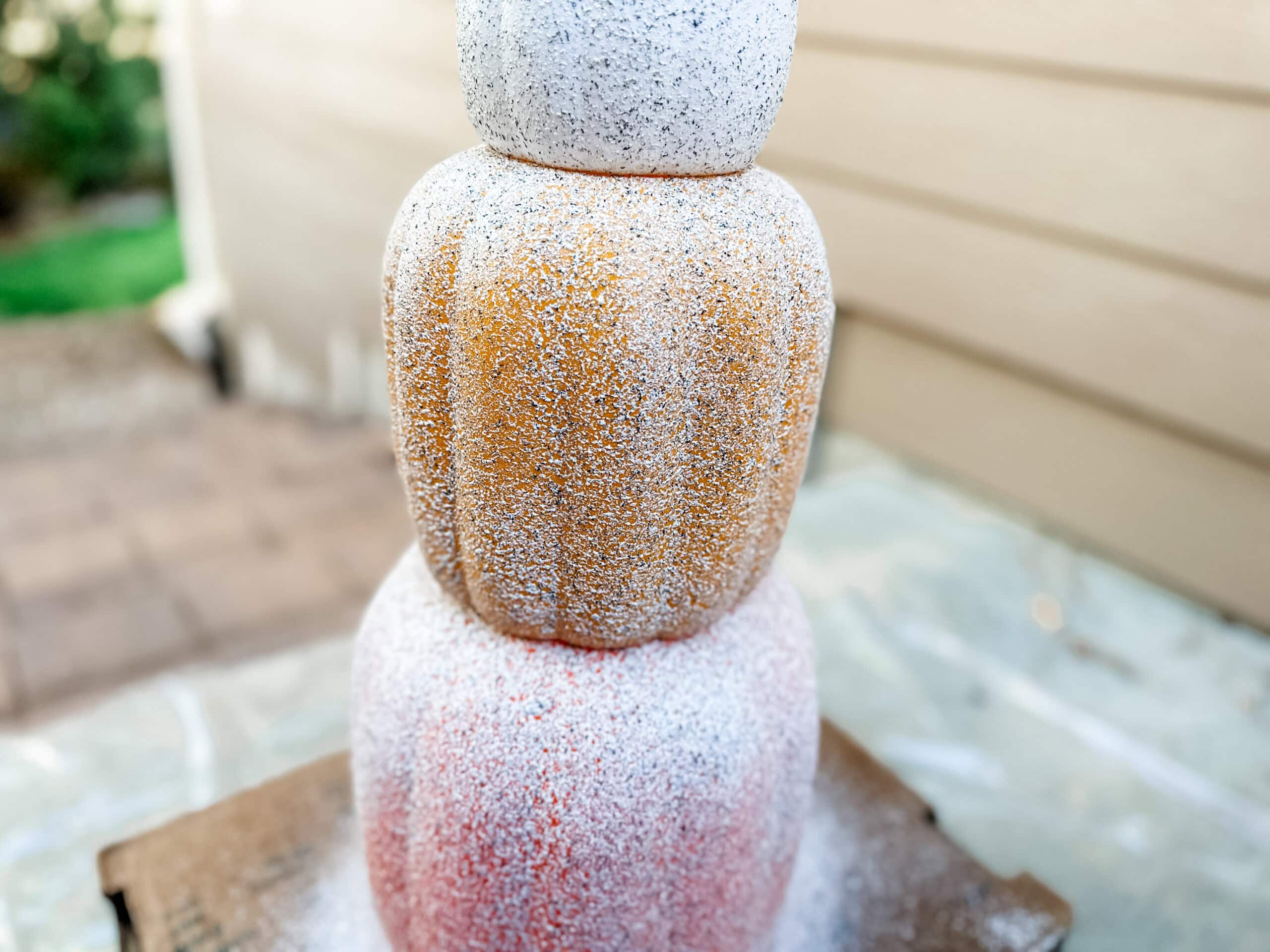 plastic pumpkin tower diy