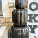 DIY plastic pumpkin tower