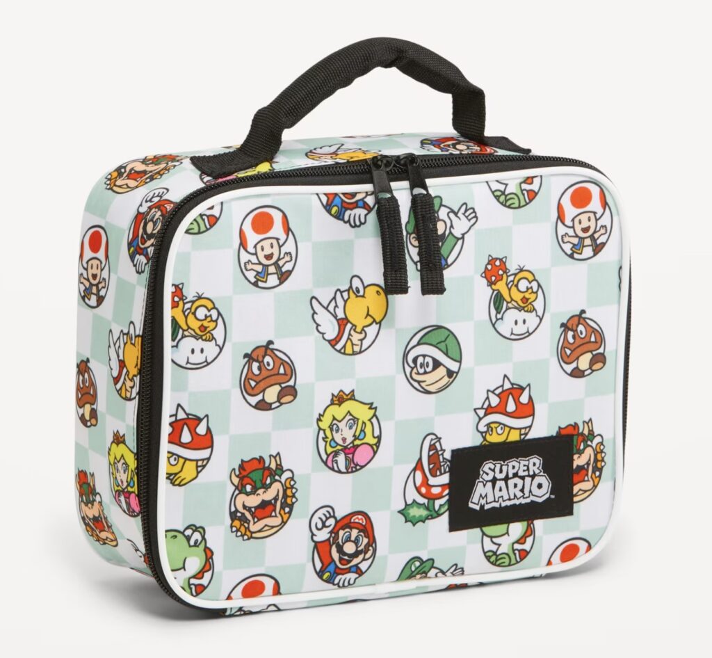 old navy lunch box super mario branded 