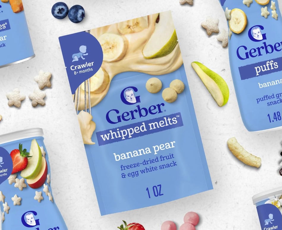 Gerber Baby Snacks Banana Pear Whipped Melts
