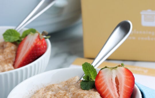 slow cooker rice pudding