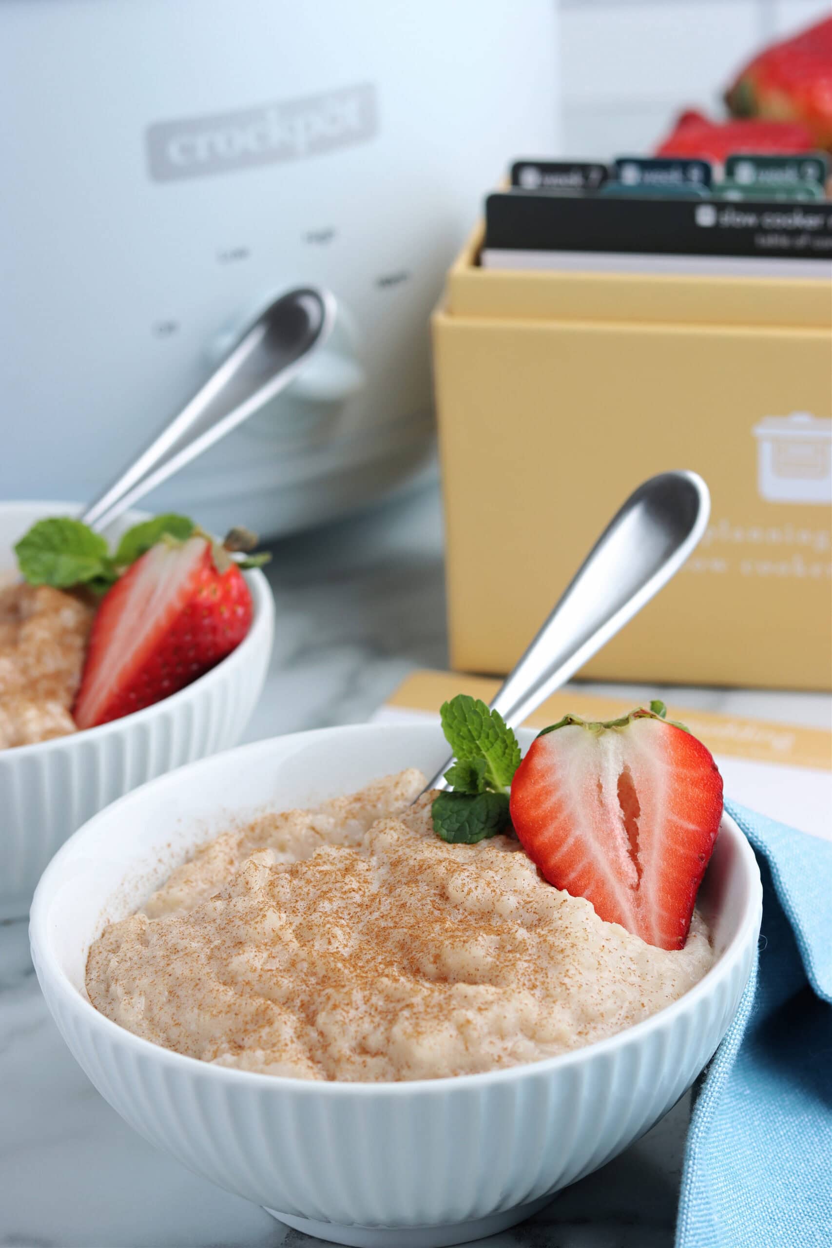 slow cooker rice pudding