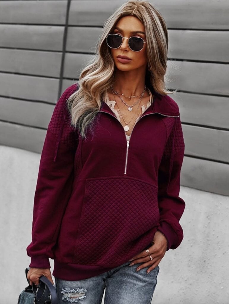 red sophia pullover