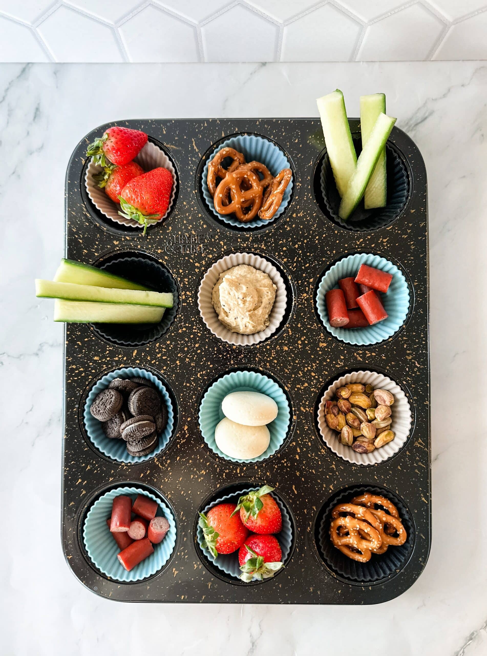 muffin tin snack tray for kids