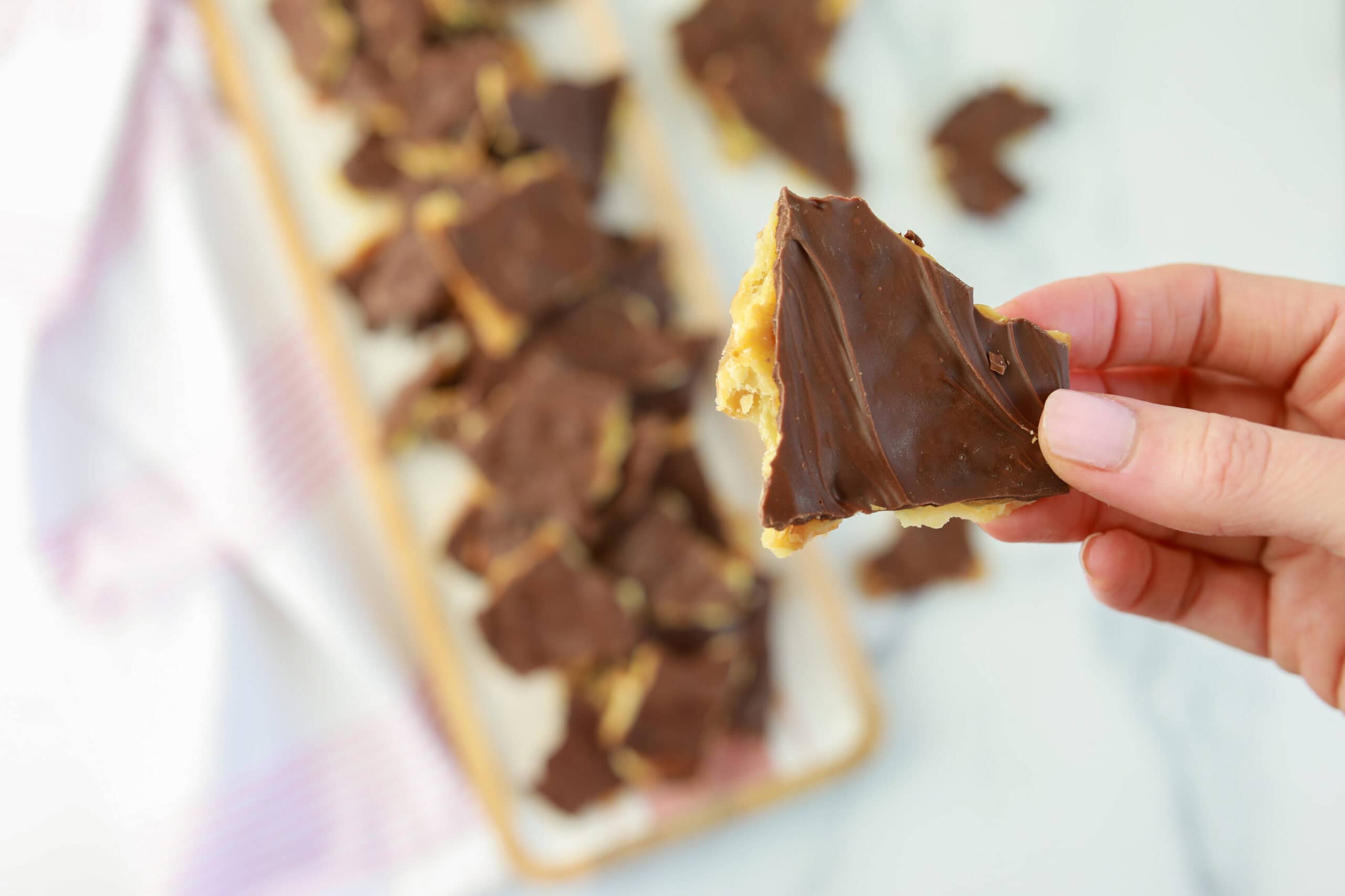 Christmas Crack Saltine Candy with Chocolate