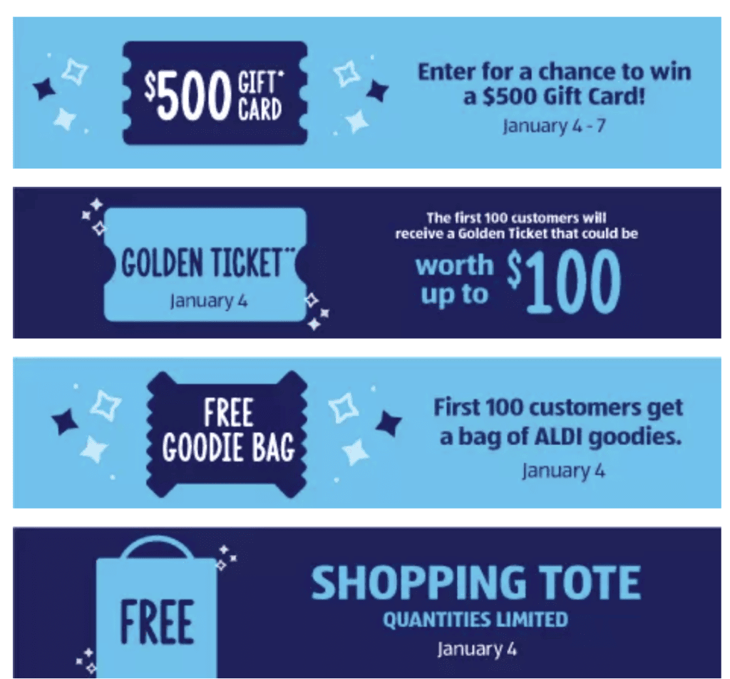 aldi grand opening golden ticket