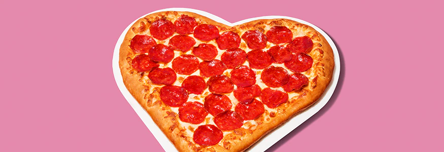 pizza hut heart shaped pizza