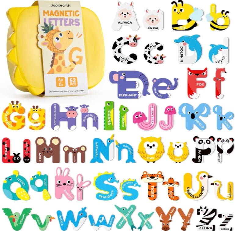 JUPITEARTH Animal Magnetic Letters
