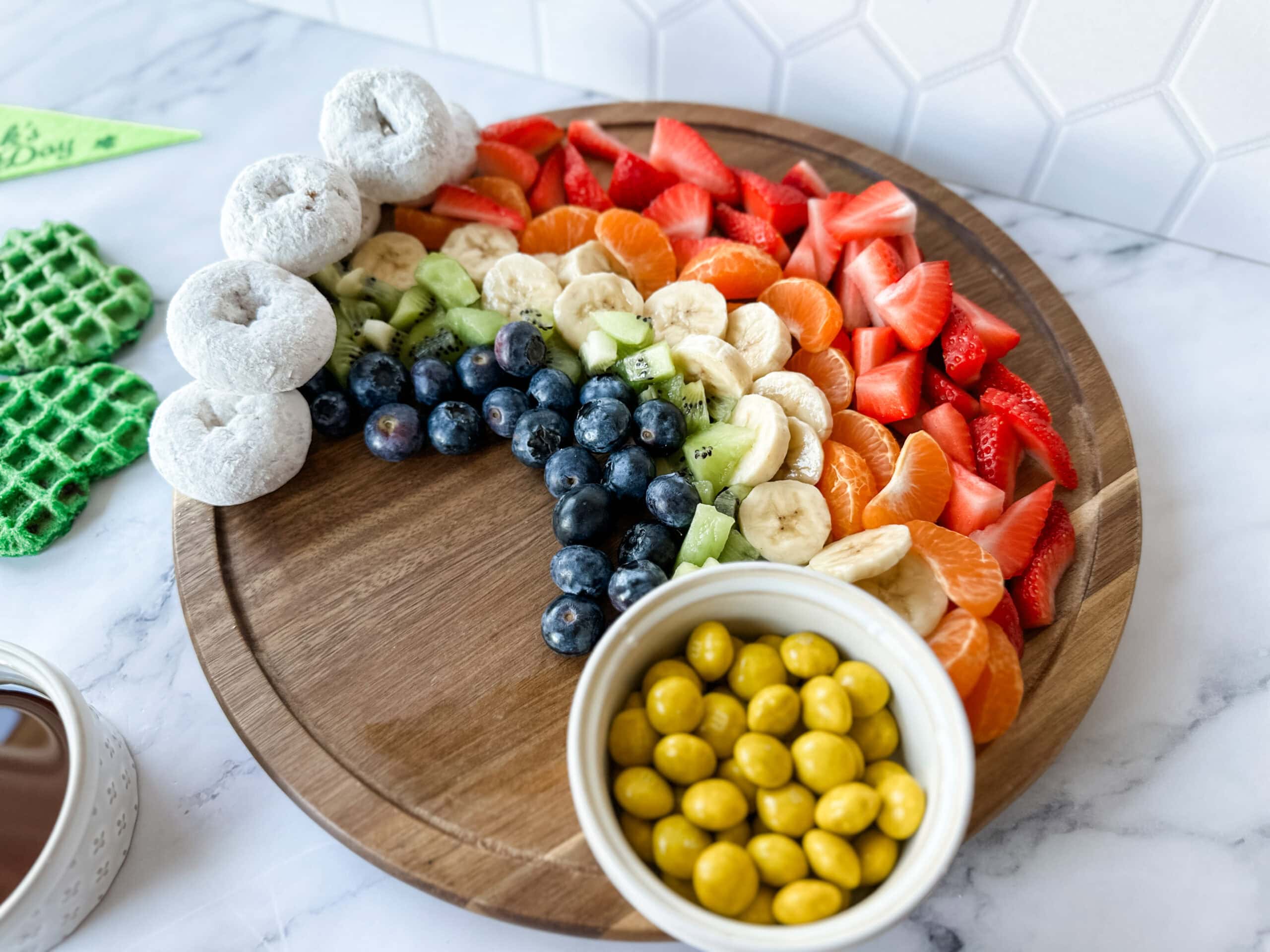 rainbow fruit with pot of gold 