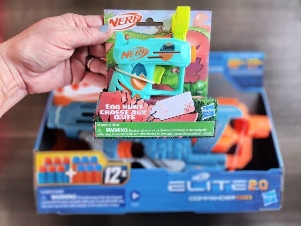 nerf blaster egg hunt chase