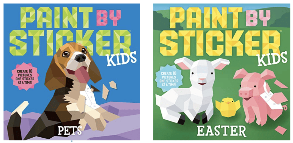 paint-by-sticker paint by sticker books