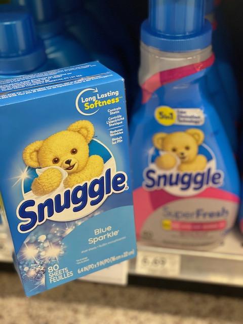 snuggle fabric softener on shelf 