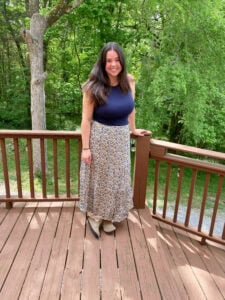 floral skirt