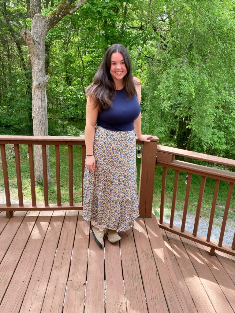 floral skirt