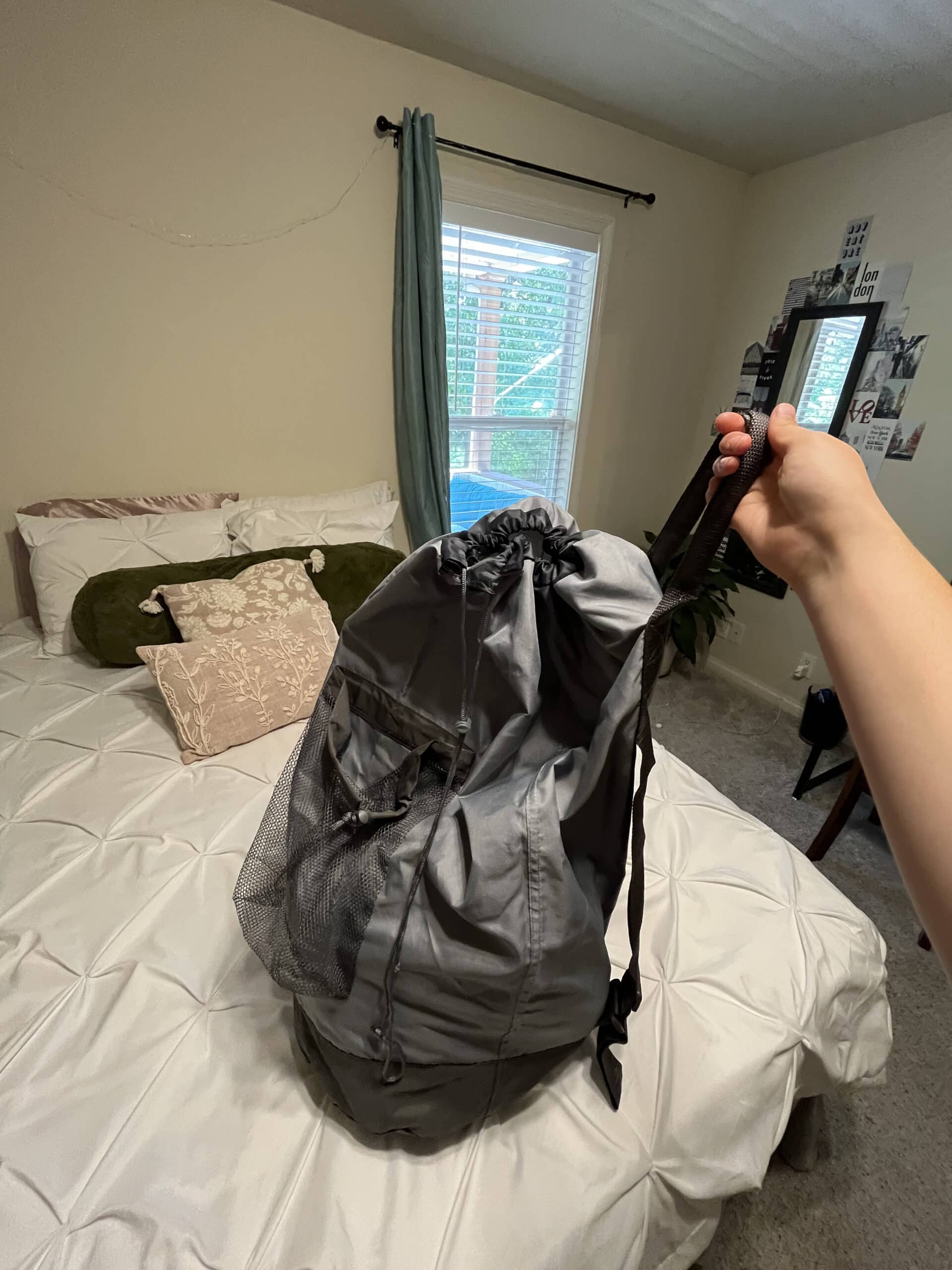 laundry backpack