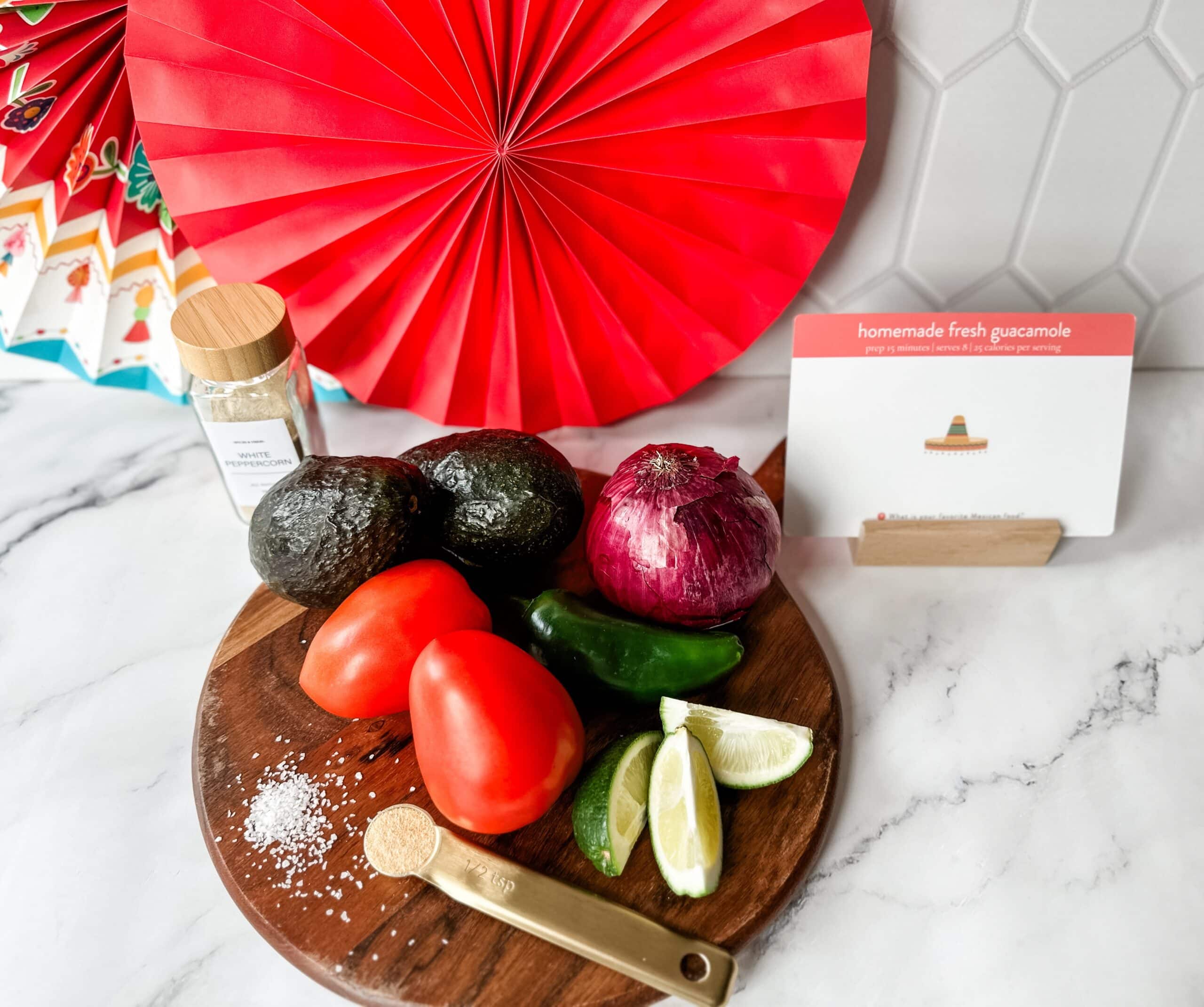 ingredients for guacamole 