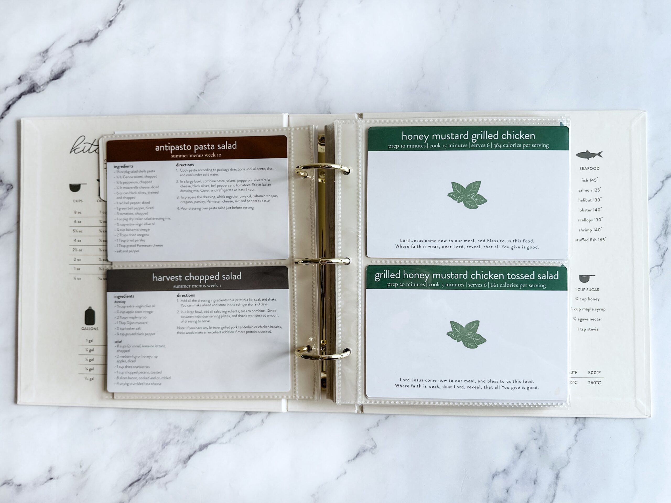 PPP Recipe Card Binder with Recipe Cards