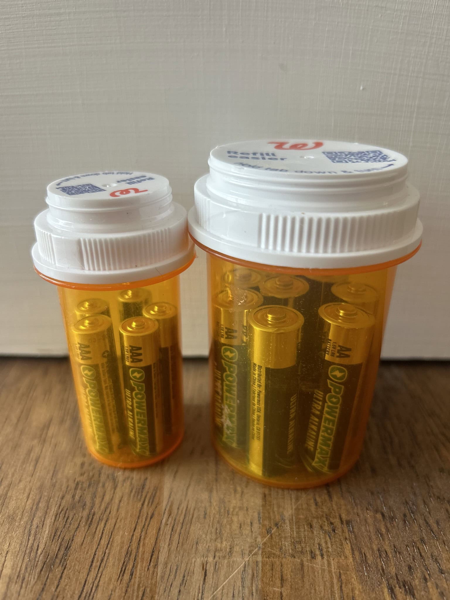 storing batteries in pill bottles 