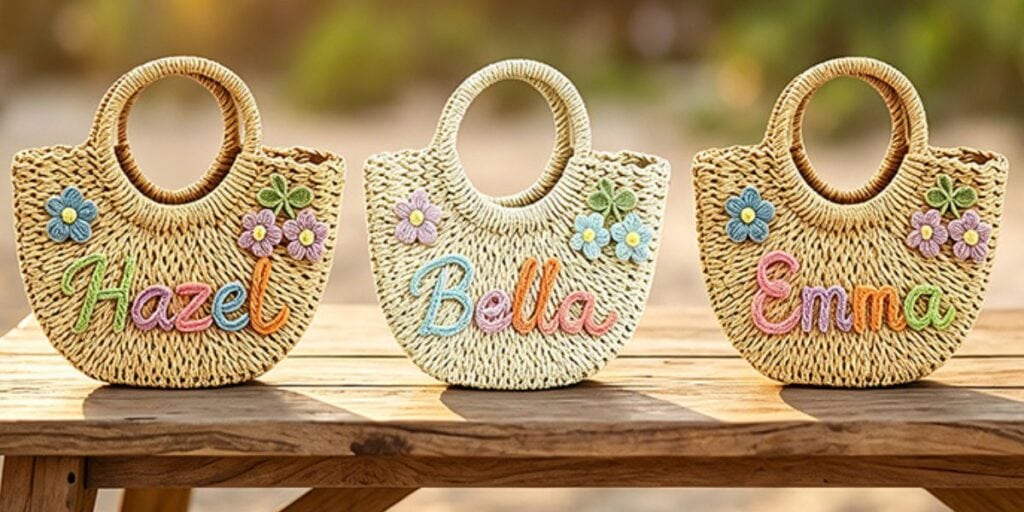 custom straw bags
