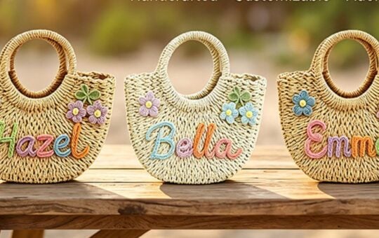 custom straw bag