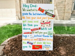 Father's day candy gram poster