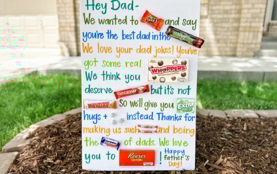Father's day candy gram poster