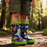 landchief Kids Dinosaur Rain Boots