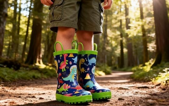 landchief Kids Dinosaur Rain Boots