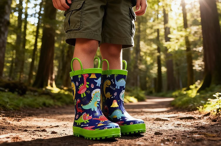 landchief Kids Dinosaur Rain Boots
