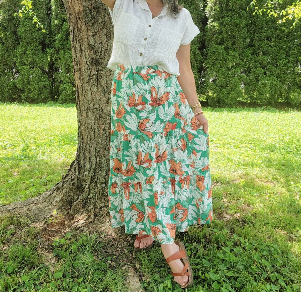 floral skirt
