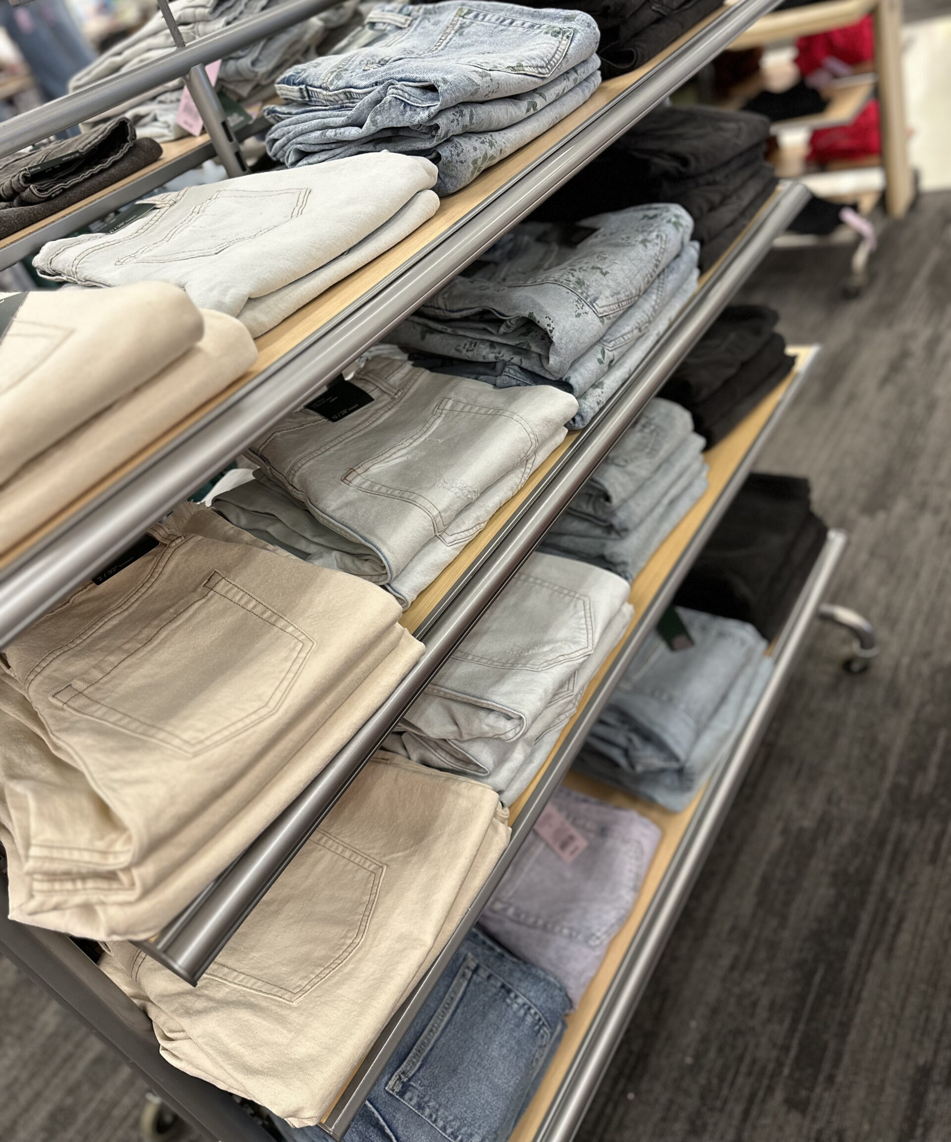 Target Denim Take Back Event stack of denim jeans