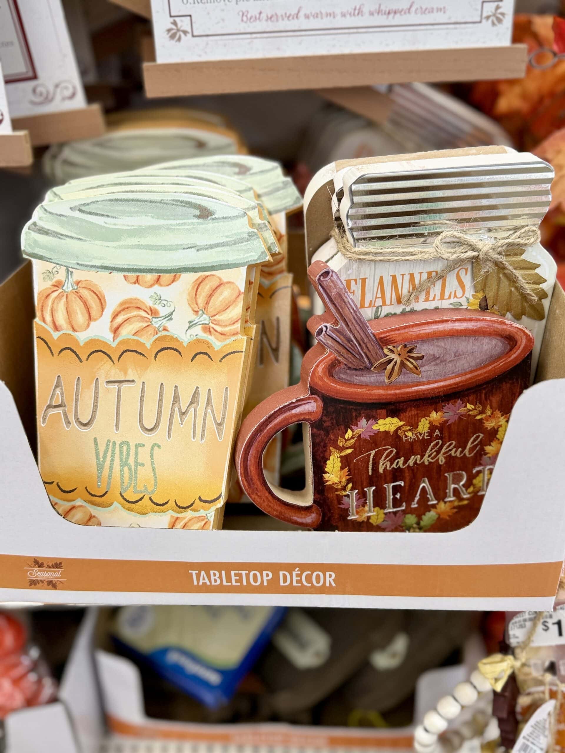 Dollar Tree fall tabletop decor