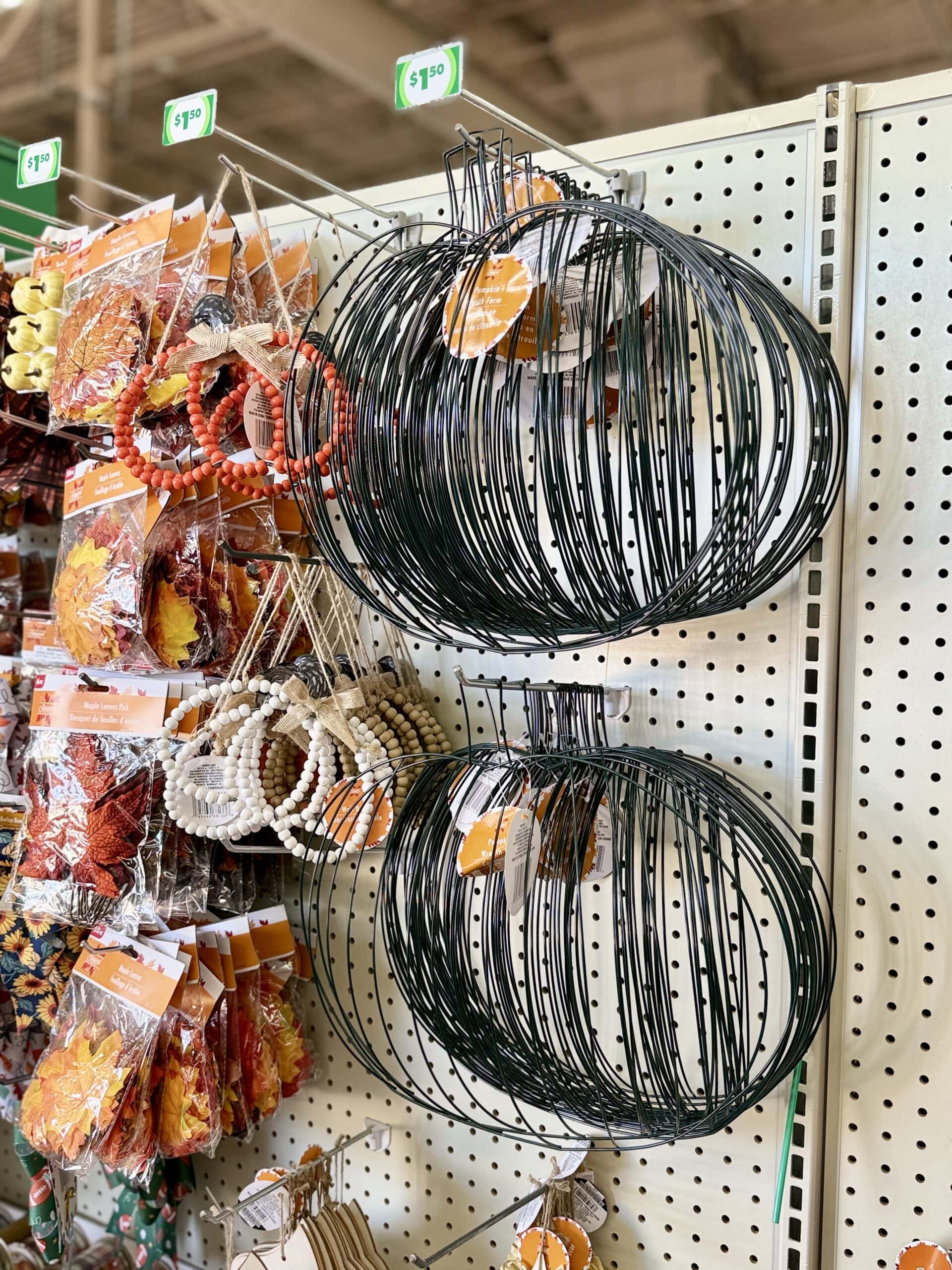 Dollar Tree pumpkin wreath forms
