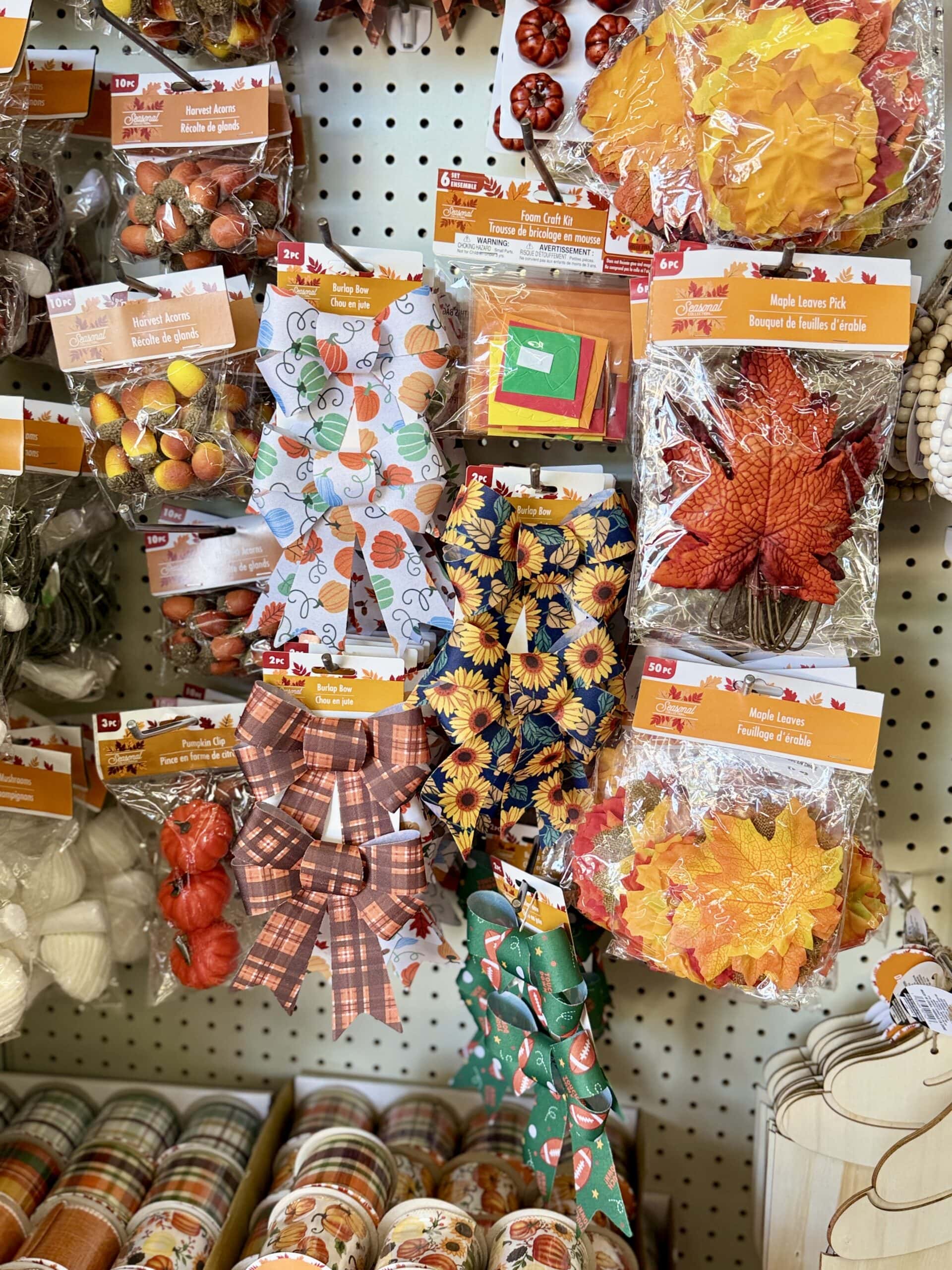 Dollar Tree fall craft supplies
