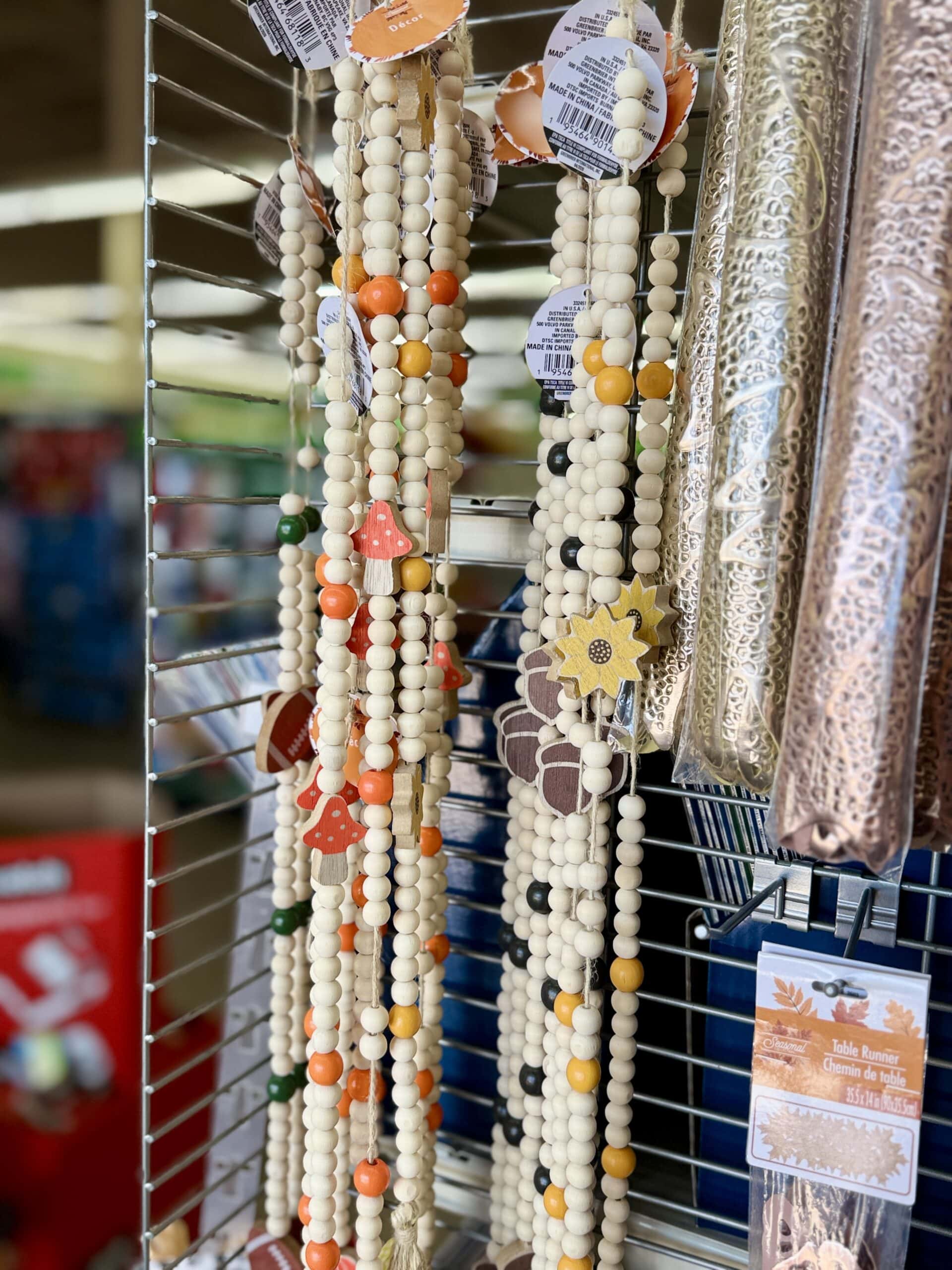 Dollar Tree beaded fall garlands