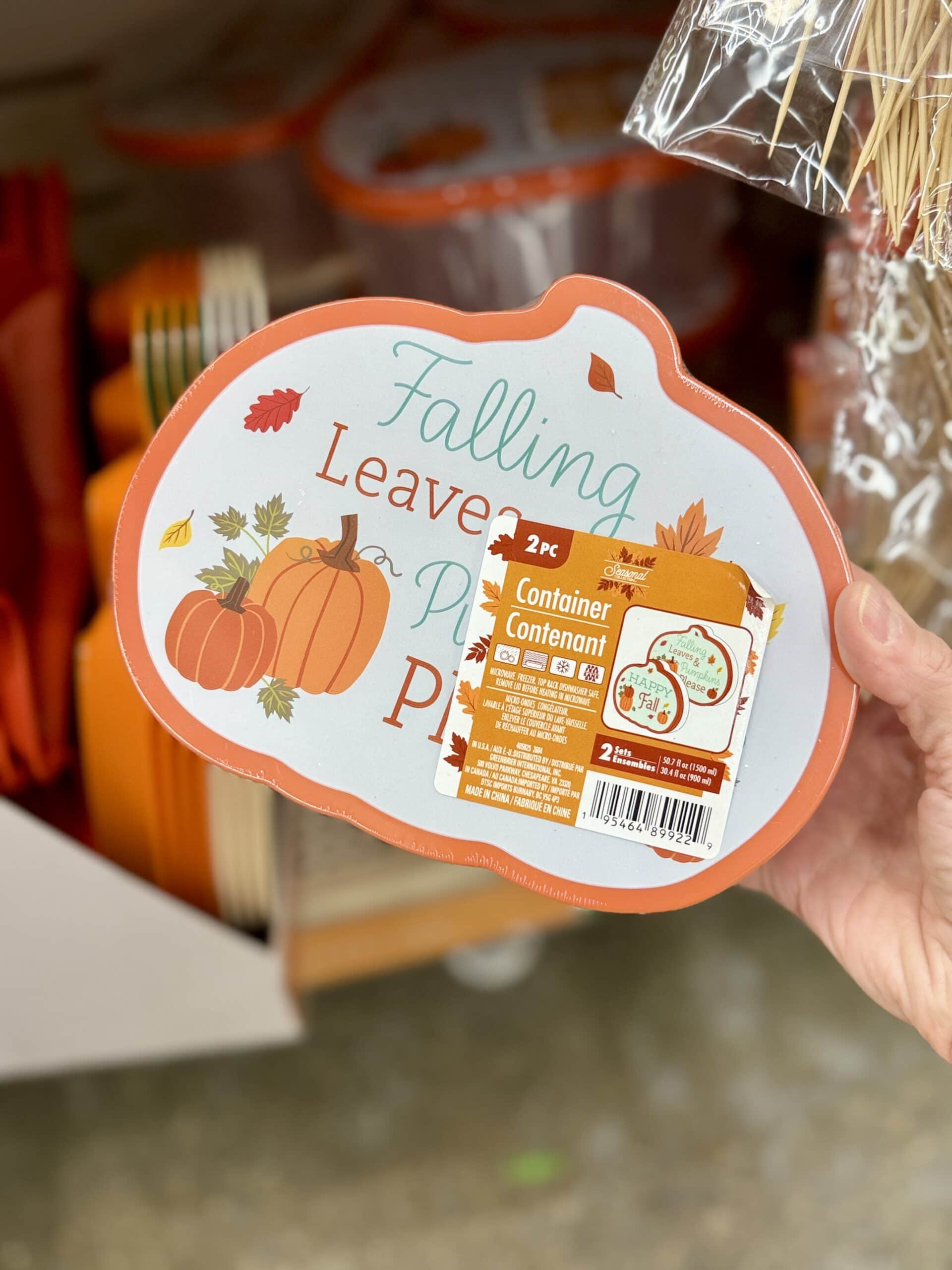 Dollar Tree fall containers