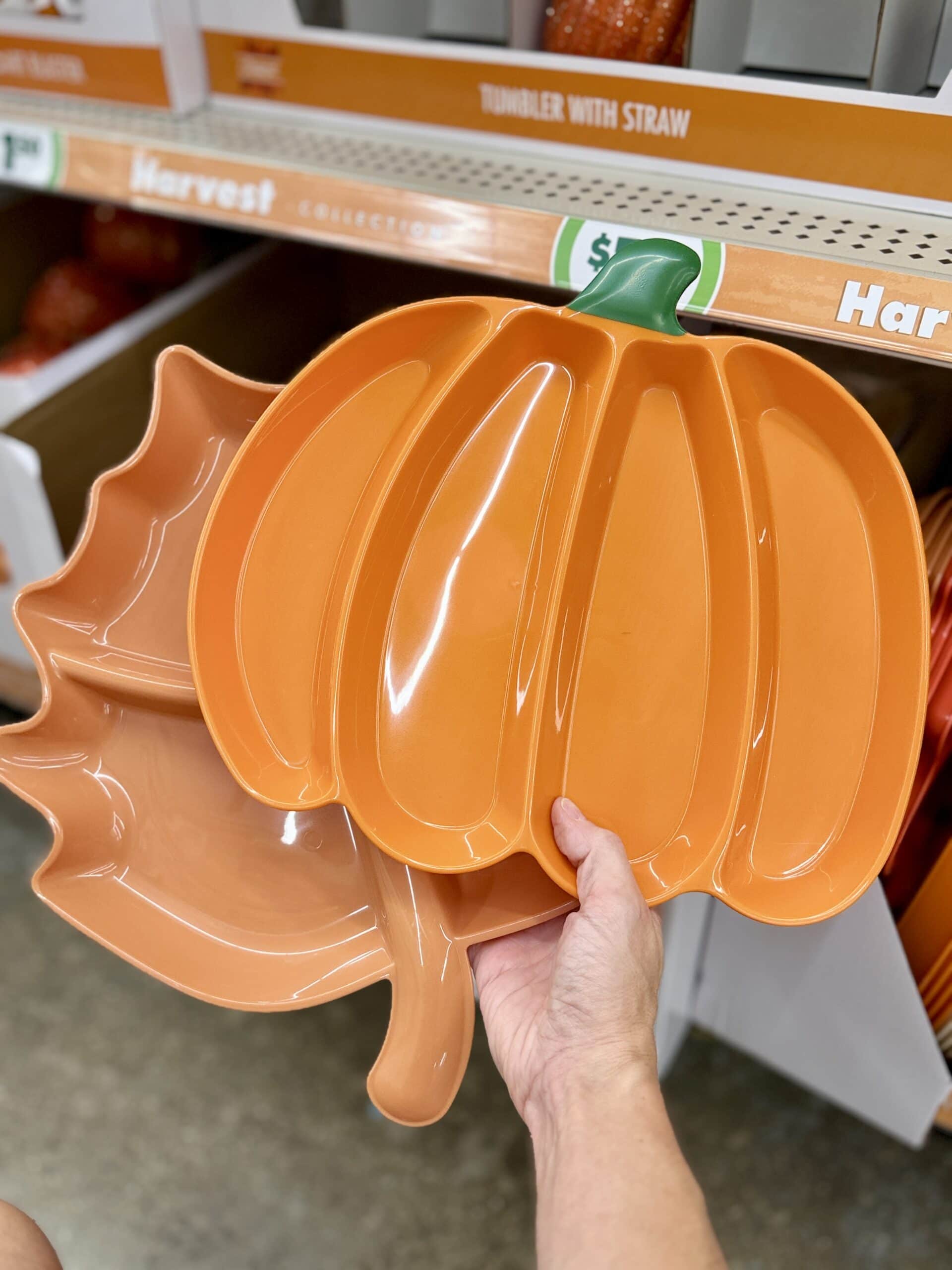 Dollar Tree fall serving plates