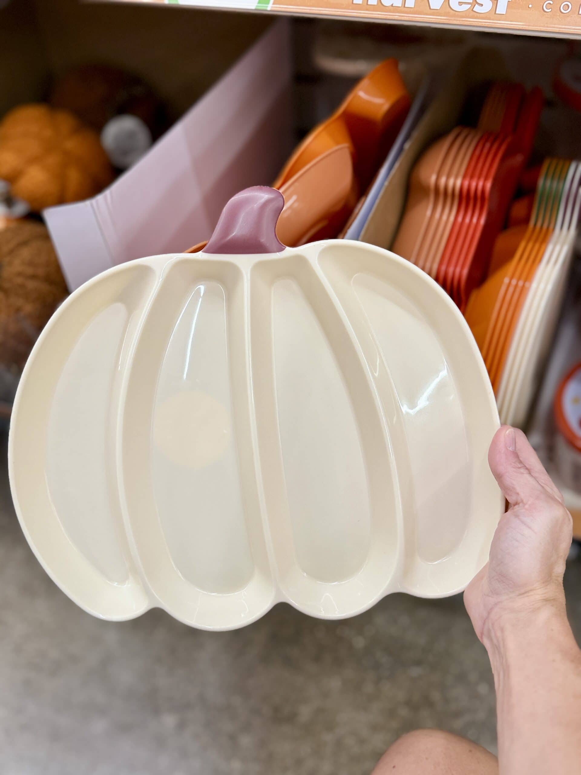 Dollar Tree pumpkin plates