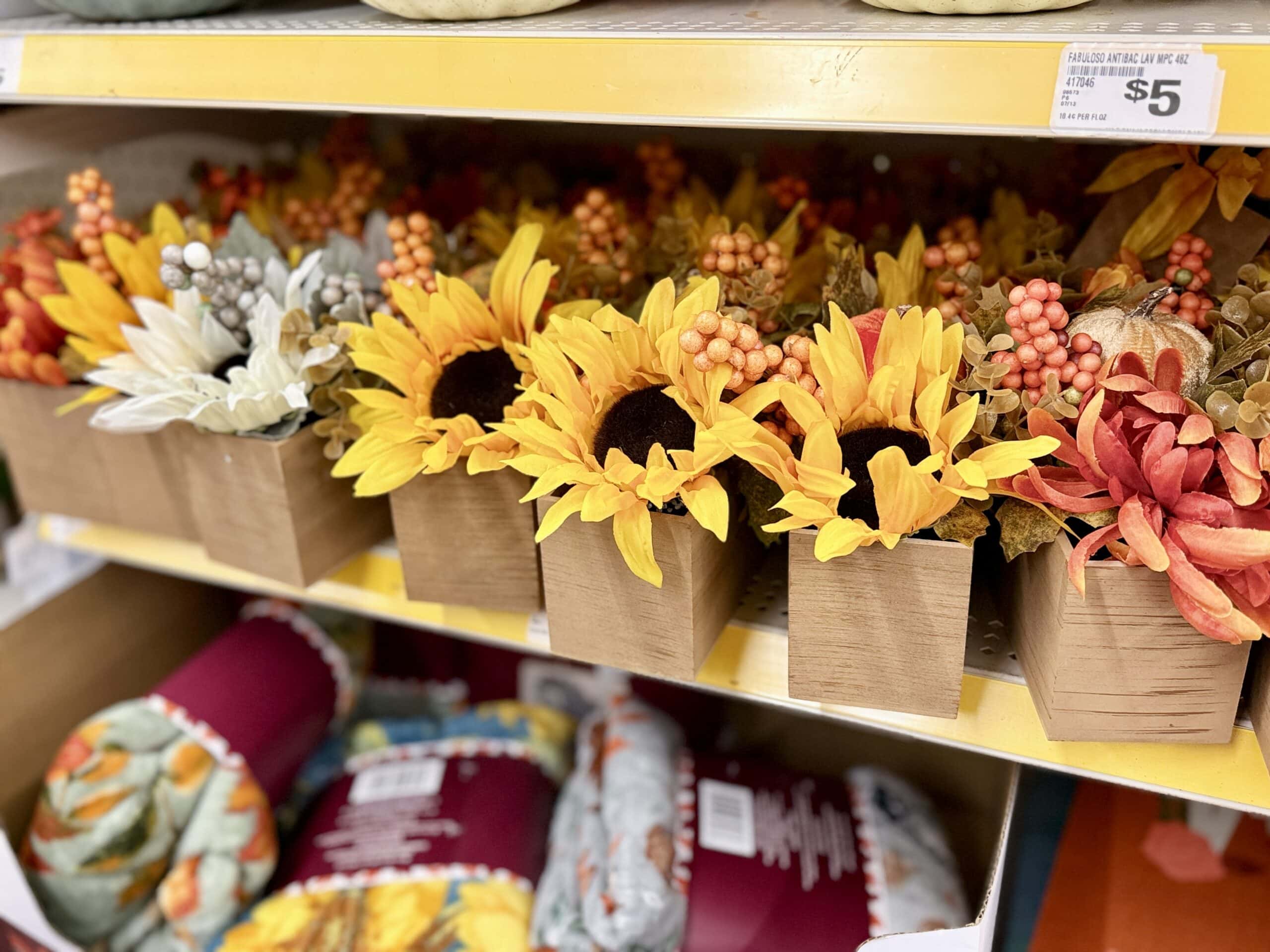 Dollar Tree fall floral arrangements