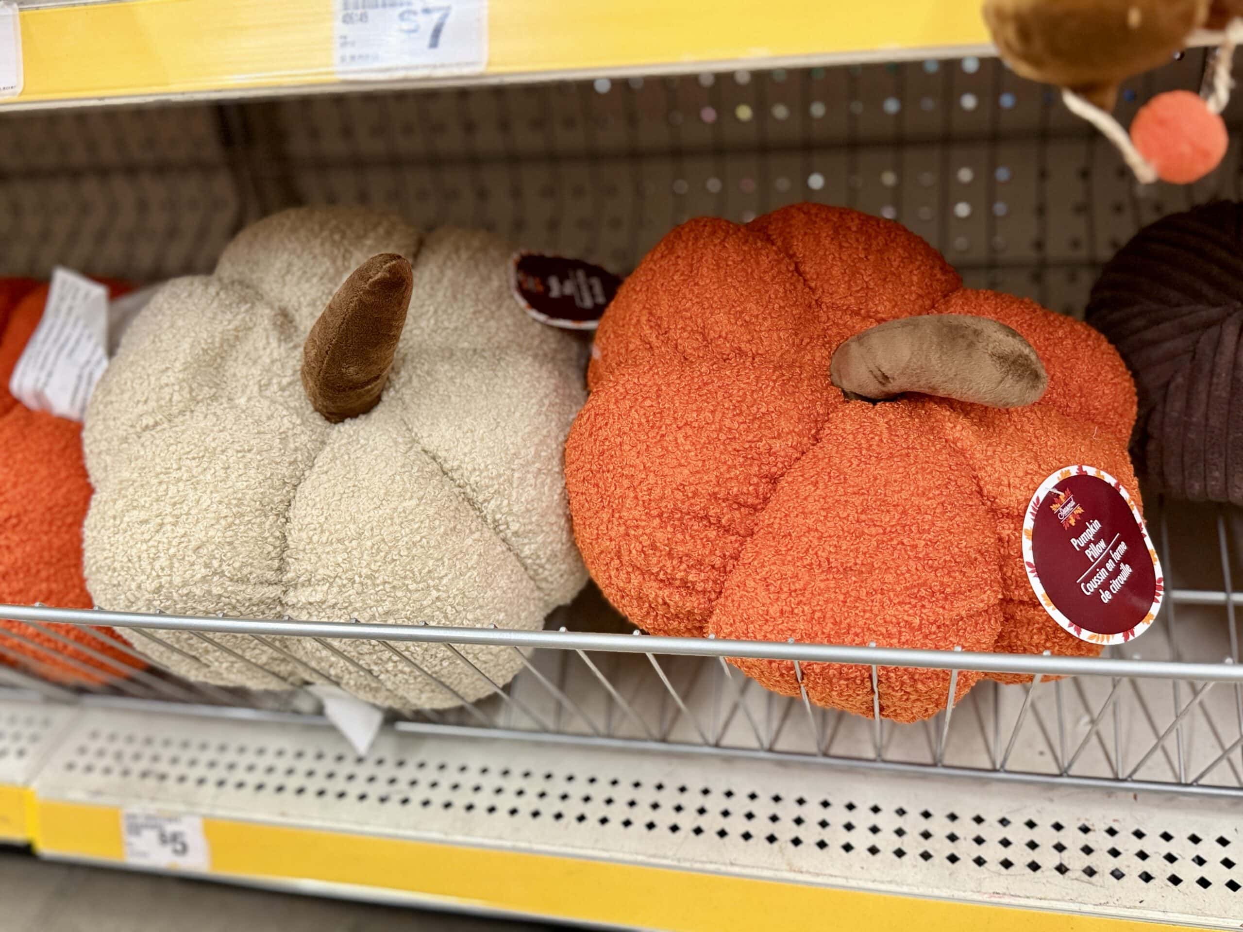 Dollar Tree plush pumpkins
