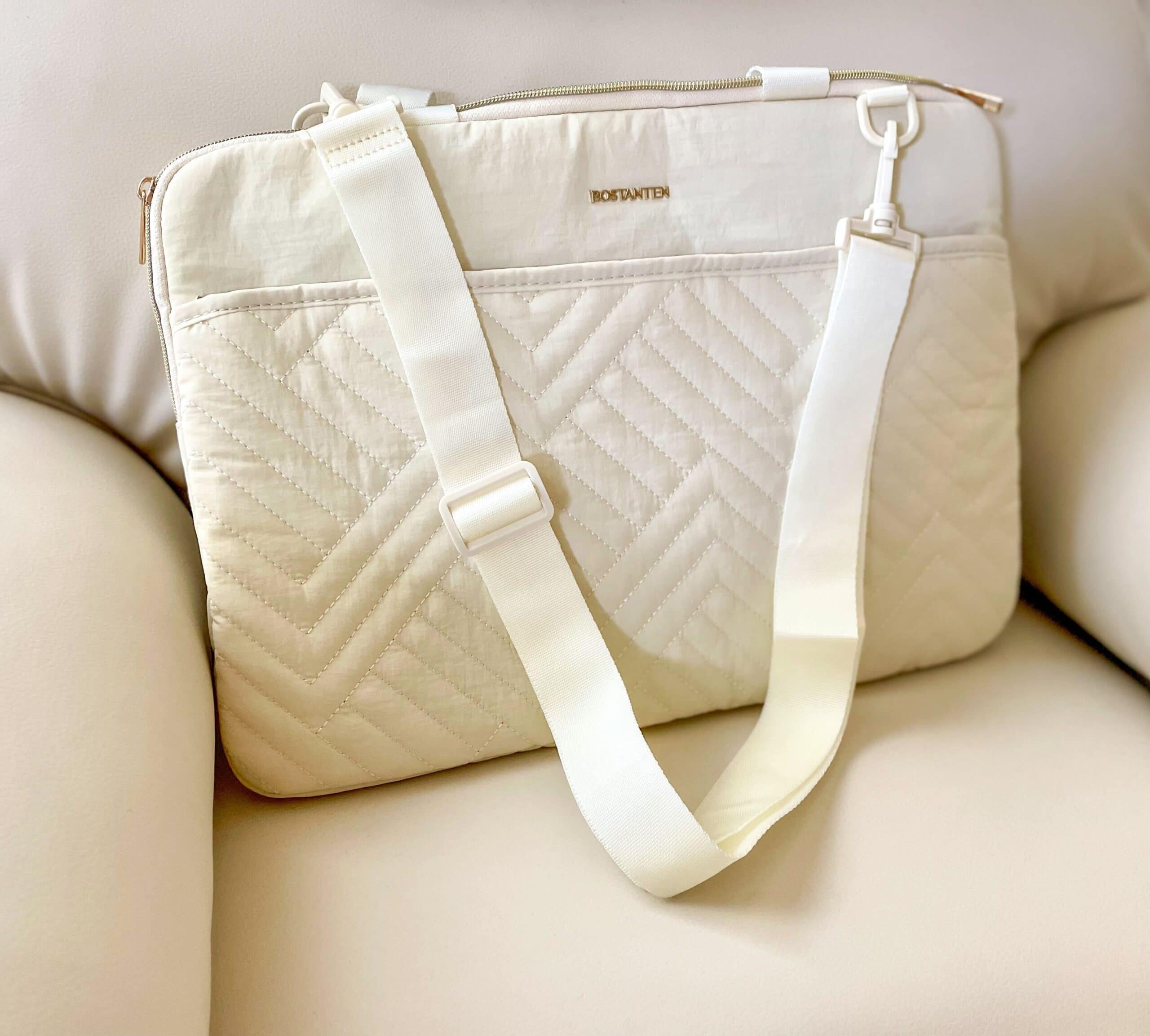 cream laptop bag