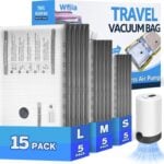 Wfiia Vacuum Bags for Travel with Rechargeable Pump